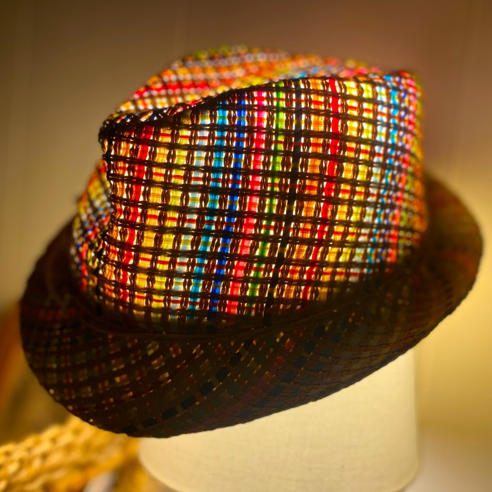 Colorful Panama Jack Festival ‘Paper Hat’ Boho Rainbow Beach Casual Unisex